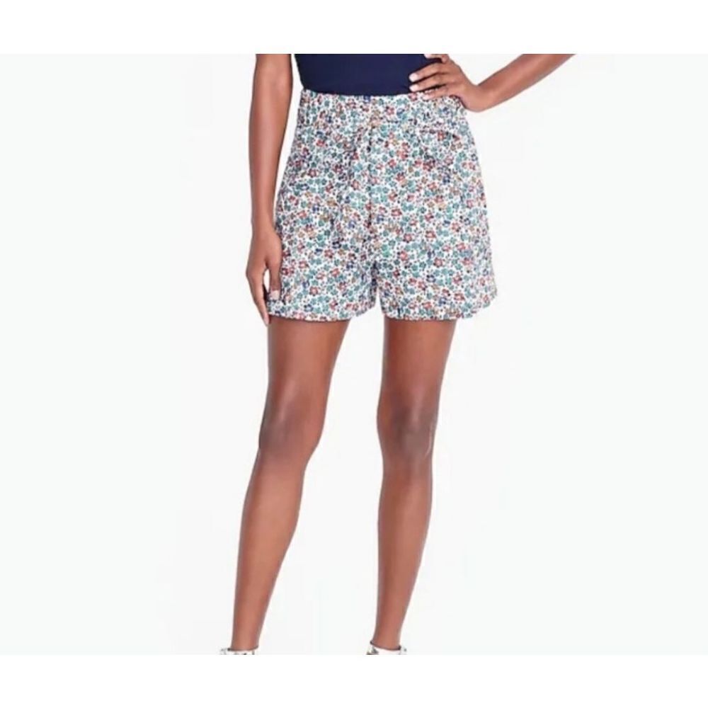 J Crew floral tie waist shorts sz 00